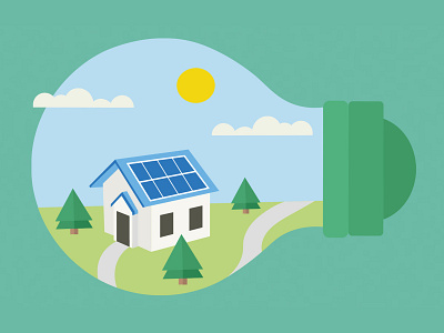 Green Homes Grant design green energy green homes illustration renewable vector