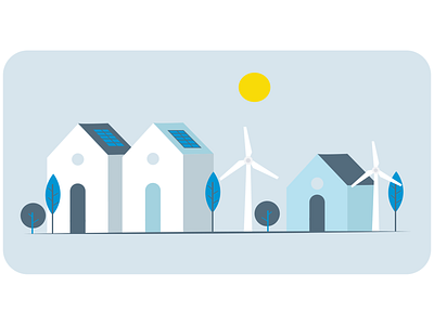 Houses design house illustration houses illustration street vector wind turbine