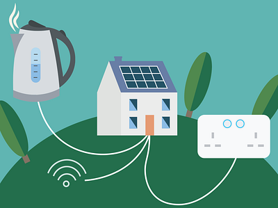 Green Gadgets gadgets green house illustration vector