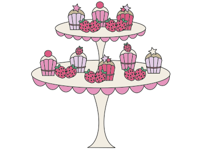Mel's cakes baking business cakes design identity illustration
