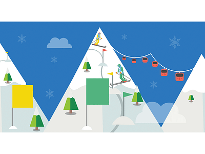 Skiing design illustration mountain skiing snow vector winter winter sports