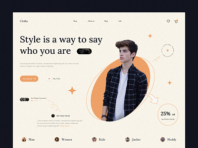 Fashion website Header