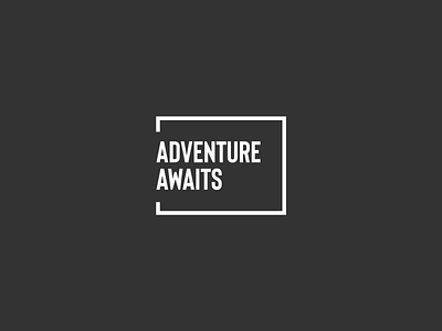 Adventure Awaits Logo adventure adventure awaits awaits bison black brand branding clean flat line lines logo minimal music simple white