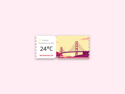 Weather widget card for San Francisco app card clean designer minimal san francisco sfo ui vector widget