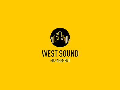 West Sound Logo brand branding cactus clean design logo logotipo management minimal yellow