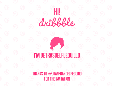 Hi Dribbble! design first gif graphic hello logo shot welcome
