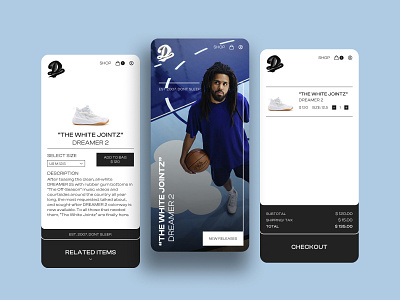 Dreamville Shop Mobile Redesign concept e commerce mobile redesign shoes shop ui ux
