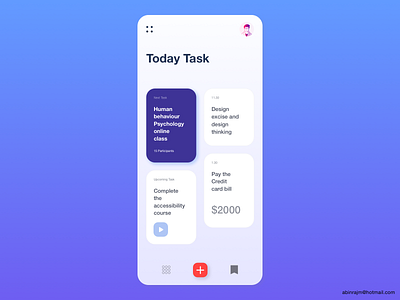 Daily Task Managing App accessible color theory dashboard design designspiration mobile ux