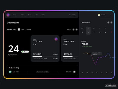 Crypto Dashboard accessible analytic color theory dashboard design illustration mobile ui ux