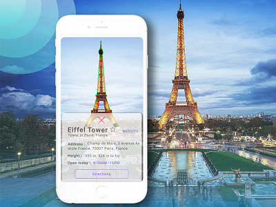 Eiffel Tower ar ui ux vr