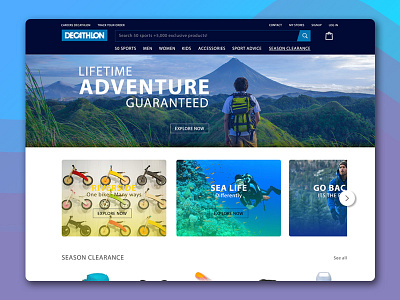 Decathlon redesign web UX/UI