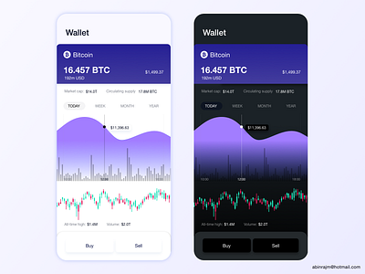 Cryptocurrency Wallet Bitcoin Light And Dark Mode