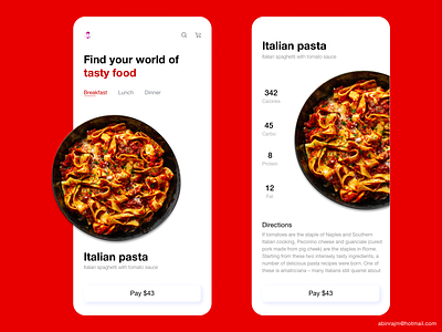 Recipe app design accessible analytic app color theory dashboard food mobile ux