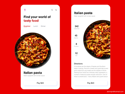 Recipe app design