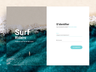 Surf Riders - Login indesktop invite landing log login newsletter sign in sign up surf ui