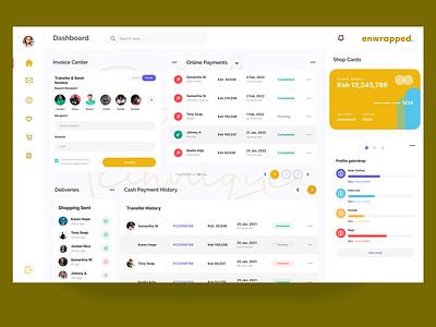 Enwrapped Fashion Store II - Backend accounts binance blockchain branding cloth dashboard fashion finance fintech freebie illustration inspiration landing page marketing material design nft orders product design selling ui