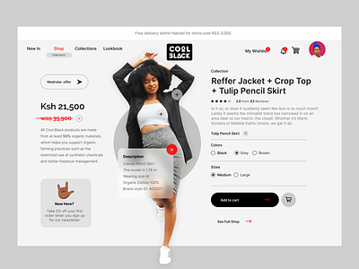 Cool Black Shop Page branding claymorphism fintech freebie inspiration landing page marketing material design modern