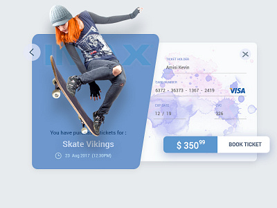 Movie Booking Checkout booking illustration branding checkout dailyui icons inspiration skating ios android marketing material design minimalist movie ticket ui ux