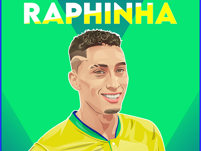 Raphinha Vector Portrait by Dikarama Vector on Dribbble