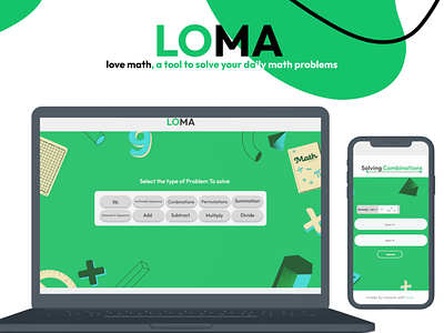 LOMA : MATH IS LOVE frontend graphic design ui webdevelopment