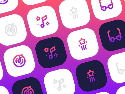 icon set app design app ui branding icon icon design icon set iconography mobile app mobile app design mobile ui music app vector