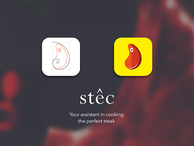 DailyUi #005: "App Icon" 005 app challenge concept cooking daily ui golden section icon icon design mobile outline product design steak ui user