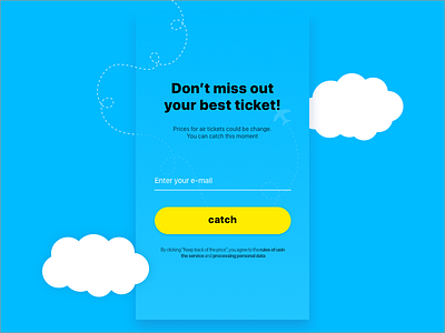 dailyUi #026: "Subscribe" 026 air airplane application aviasales challenge cloud daily ui form mobile subscribe ticket travel trip ui user vector