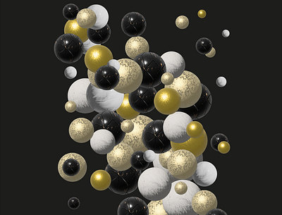 Golden balls 3d graphic design vector