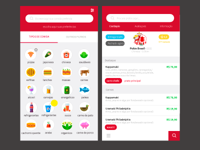 ifood app flat & gameficated app branding cool delivery gamefication ifood justeat startup´brazilian takeaway ui ux