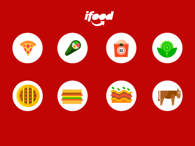 Ifood Gameficated app brasil brazil delivery icons ifood ifoodgamefication justeat moible startup takeaway ui