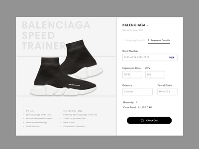 Daily UI — 002 app check out daily 100 dailyui fashion ui ux