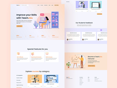 Landing Page for Online Education site
