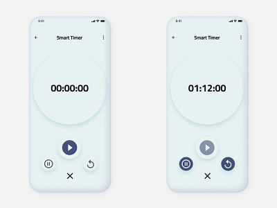 Timer App Design app design graphic design ui ux