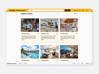 Sunlight Apartments Responsive Website Design responsive webdesign ui ux