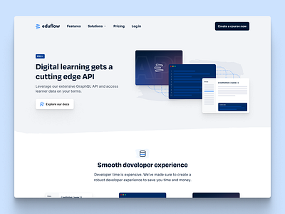 API landing page for Eduflow