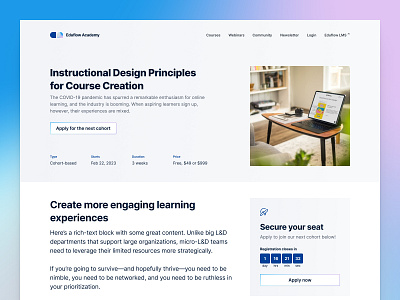 Eduflow Academy — Course page