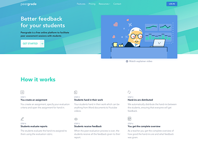 Peergrade Landing Page