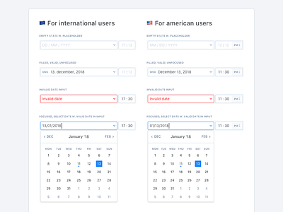 Date & time pickers date picker time ui