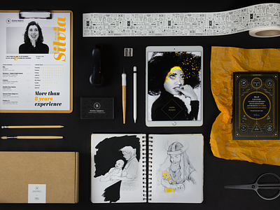 Personal Branding | Editorial Design adobe black and white branding graphic design illustration illustrator yellow