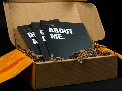 Self Branding | Portfolio Gift Box adobe black box branding design editorial identity portfolio self-branding vector yellow