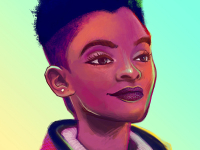 Neon Girl adobe african cintiq girl neon pastel photoshop portrait sketch sketchbook wacom woman