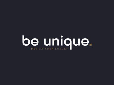 BeUnique | Logo design adobe design flat gold graphic logo luxury minimal shoes store vector wacom