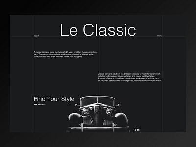 Day 19 of 30 - Le Classic 30days car challenge design figma minimalism typography webdesign webflow
