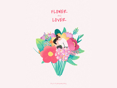 flower&lover design illustration procreate