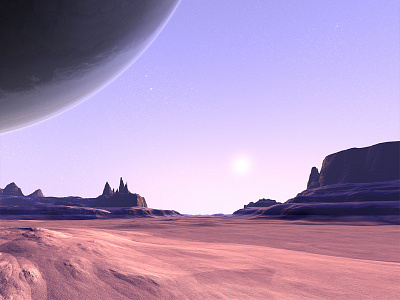 Equanimity - Solace From Within 3dart celestial digitalart exoplanet fantasy fantasyart fractal gasgiant mojoworld moon planets procedural scifi scifiart space spaceart spacescape stars sunrise sunset