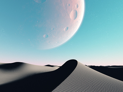 Harena - Absent Presence 3dart celestial craters desert digitalart dunes exoplanet fantasy fantasyart fractal mojoworld moon planets procedural sand scifi scifiart space spaceart spacescape