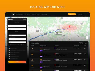 Location App Dark Mode