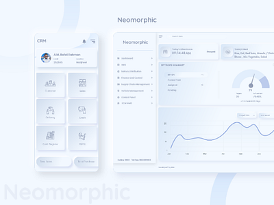 Neomorpic Dashboard UI dashboard neomorpic neomorpism ui ux