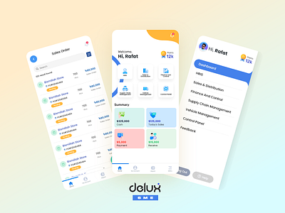 DeluxA SME app UI