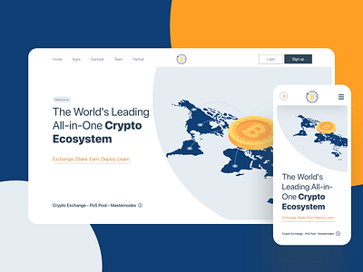 Crypto Currency Website Design 01 adobe xd bitcoin blockchain concept creativerafat crypto design maxrafat ui